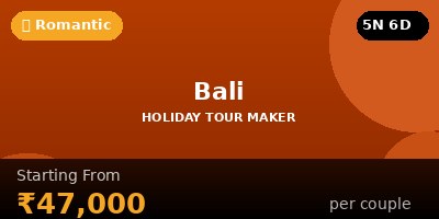 Bali Romantic Honeymoon Packages 5 Night 6 Days
