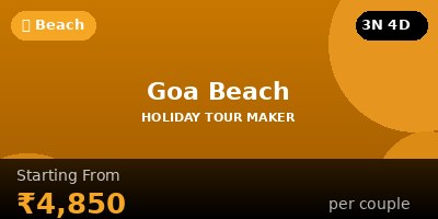 Goa Tour Packages 3 Night 4 Days
