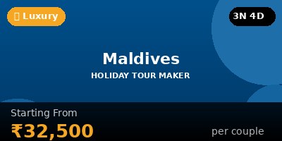 Maldives Honeymoon Packages 3 Night 4 Days